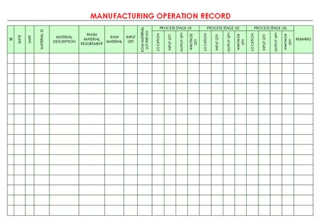 manufacturing logbook